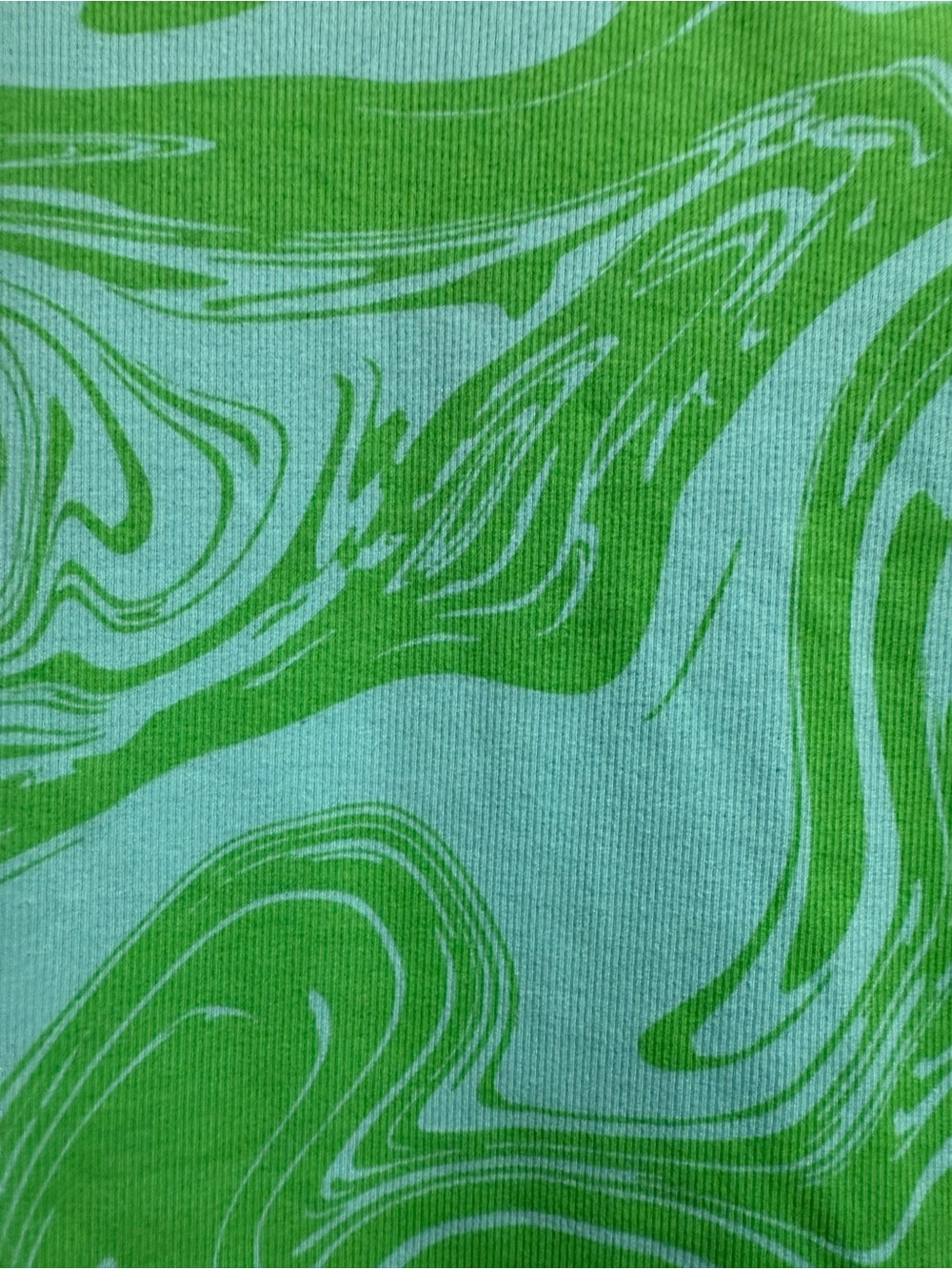 wild fable Green & Aqua Swirl Cropped Tee - Picture 4 of 4